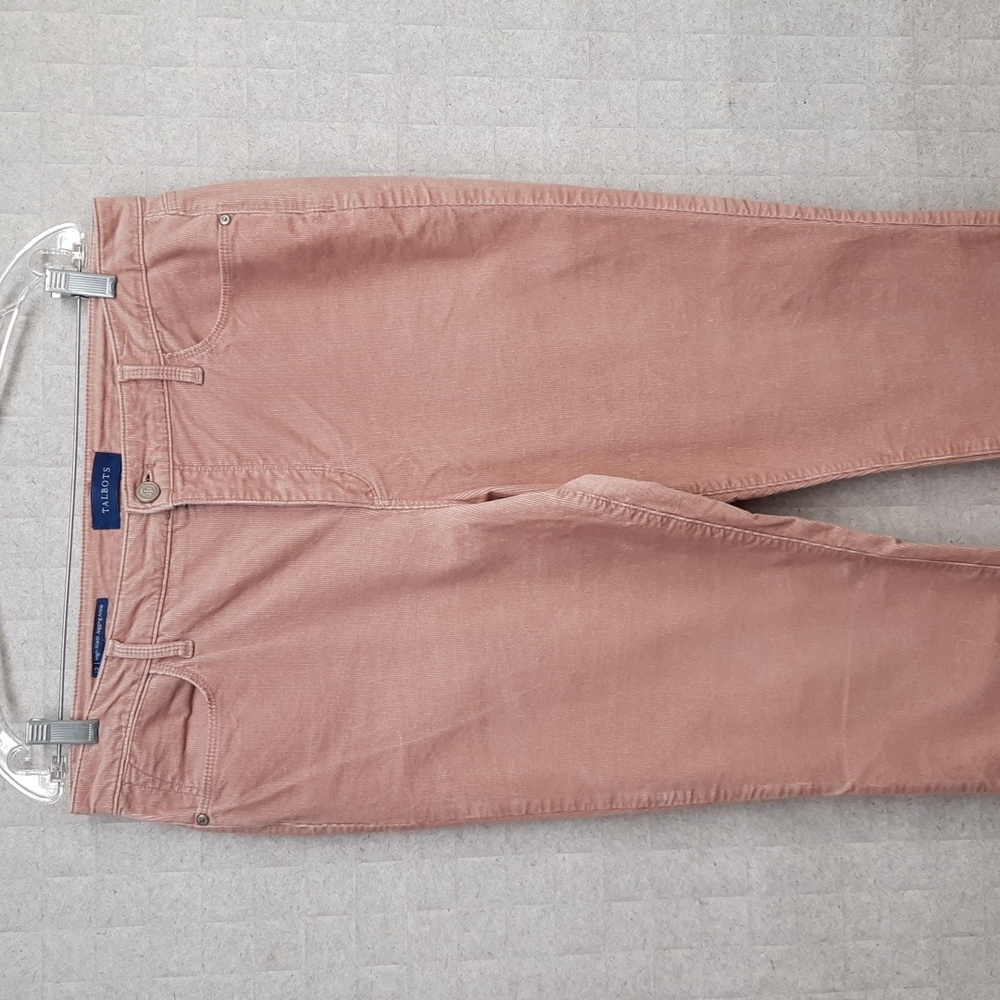 Talbots High-Waist Jegging Blush Pink Corduroy Ankle Pants